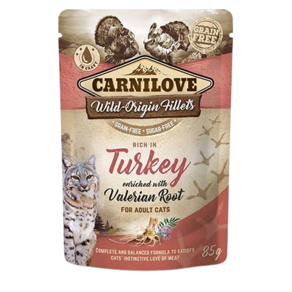 كارنيلوف وجبة كاملة ديك رومي و ناردين للقطط البالغة 85g