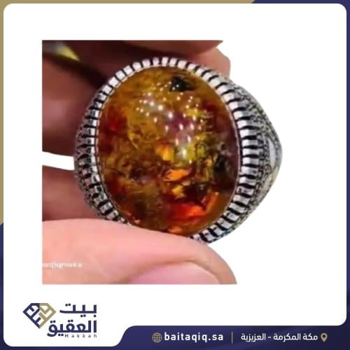 خاتم كهرمان محشر صياغة حجازية برتاش