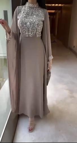 فستان شيفون ستايل جلابيه شك