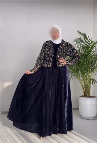 جلابيه مخمل بجاكيت شك