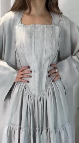 جلابيه قطعتين لنن سماوي