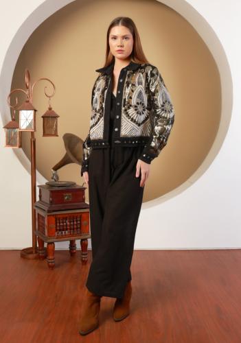 جاكيت varsaمطرز كم طويل