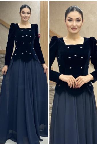 فستان صدر مخمل