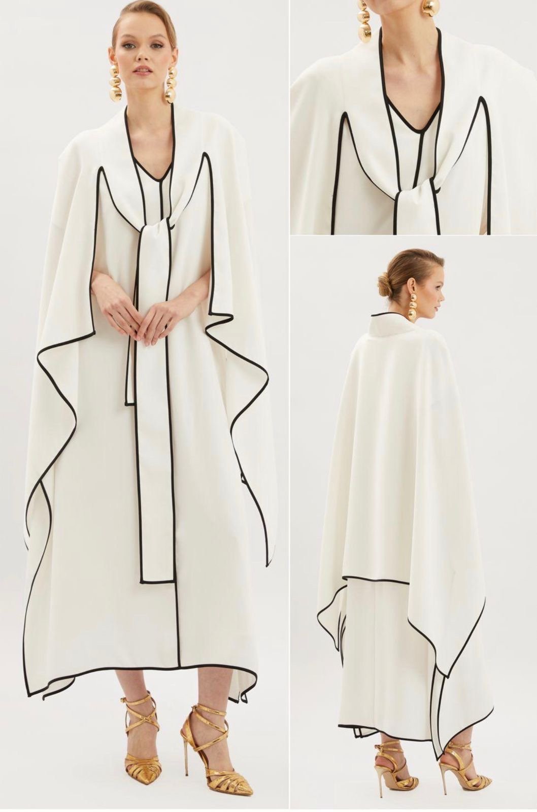 فستان مع كيب