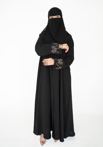 عباية ناعمة بتطريز ع الاكمام