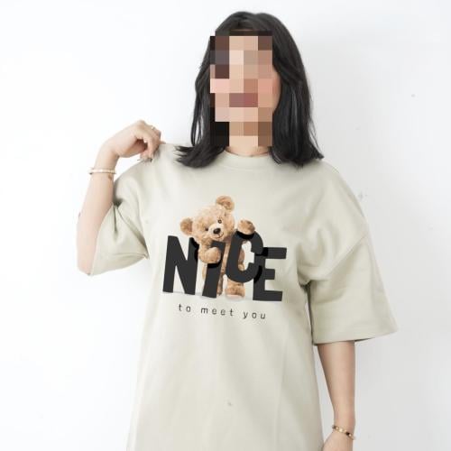 تيشيرت “NICE” - موديل تيدي بير