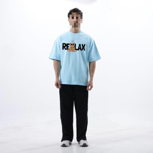 تيشيرت “JUST RELAX” سماوي