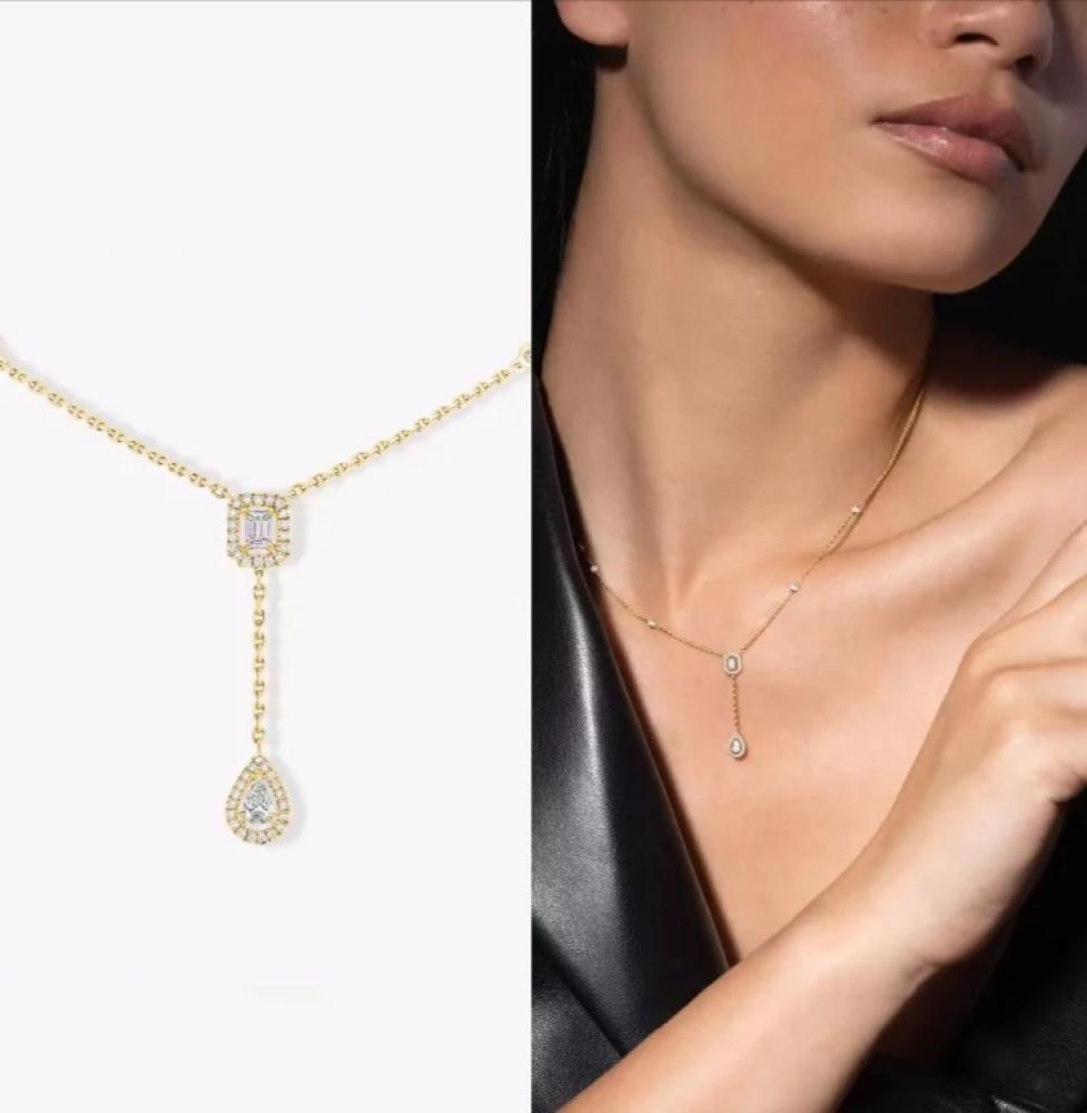 قلادة زركون ذهبي