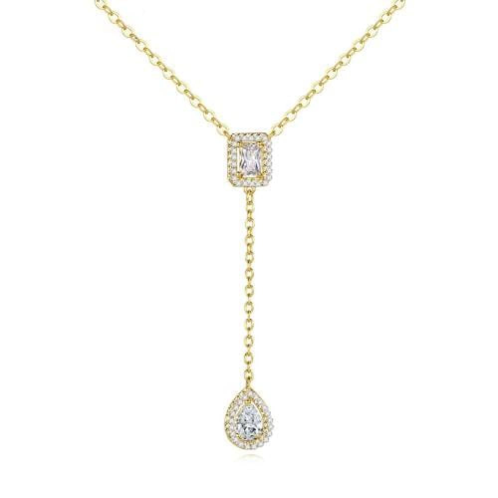 قلادة زركون ذهبي