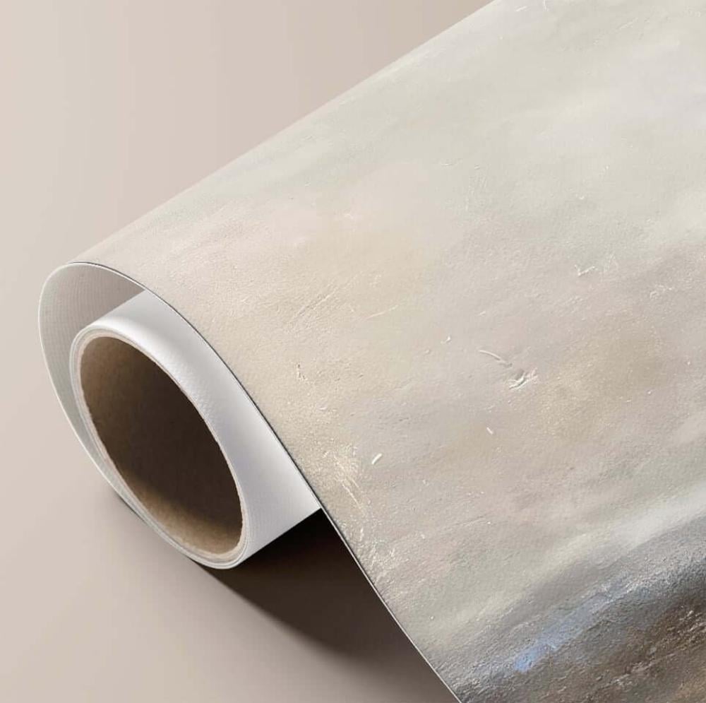 لوحة كانفس ثلاثية الأبعاد تجريدية ضبابية بألوان بيج و رمادي