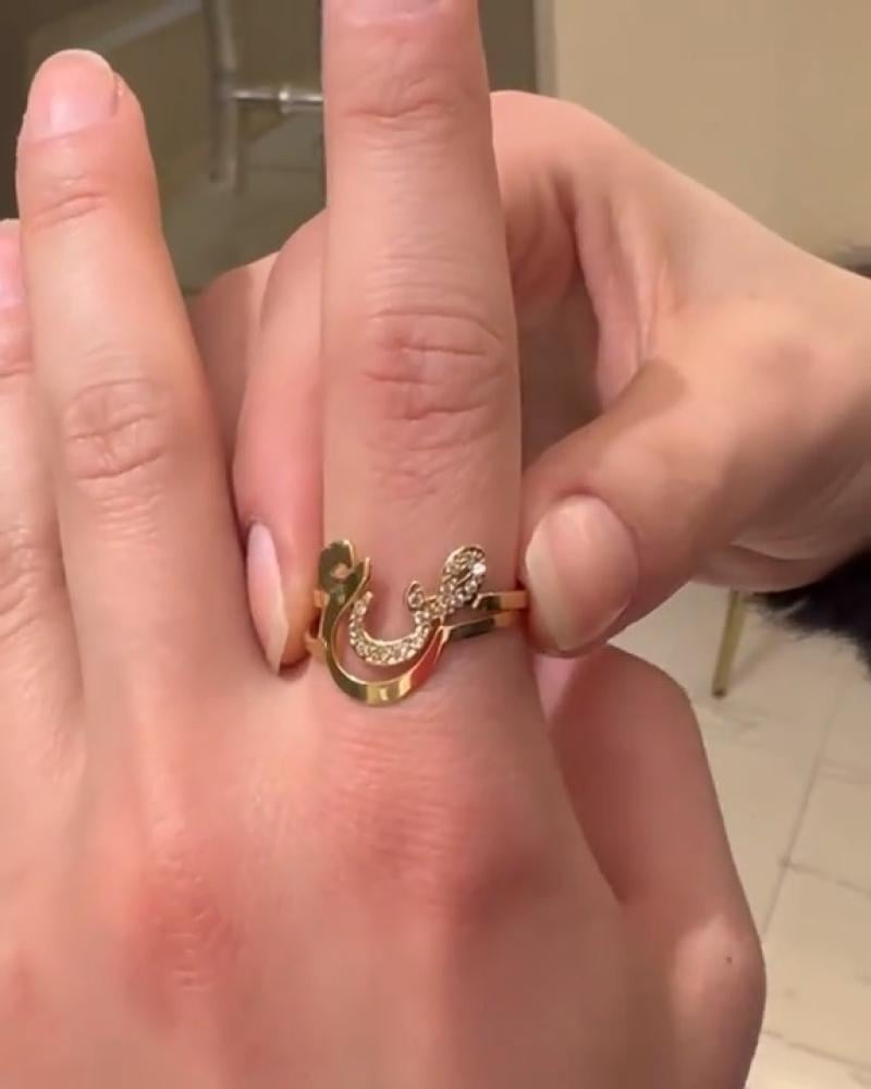 خاتم حرفين مدموجه