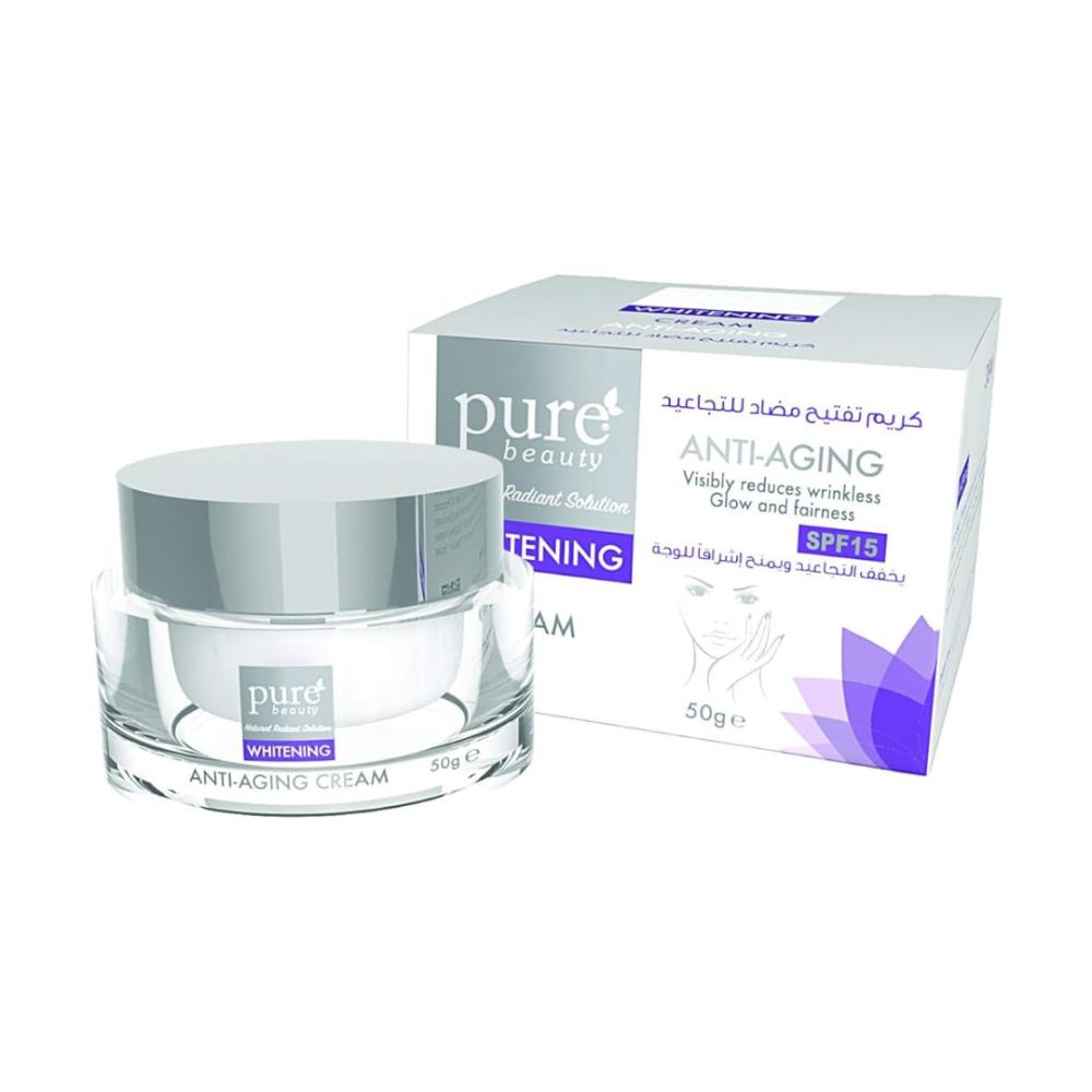 بيور بيوتي كريم تفتيح مضاد للتجاعيد 50جرام