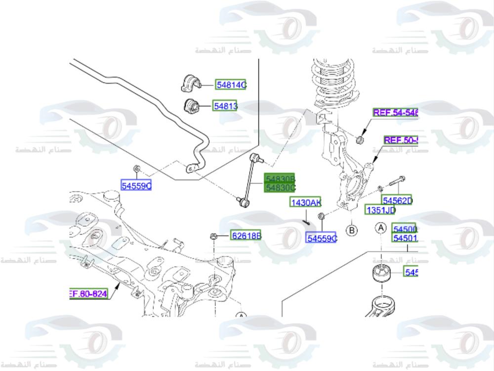54830C1000 مسمار توازن امامي يسار هيونداي اصلي