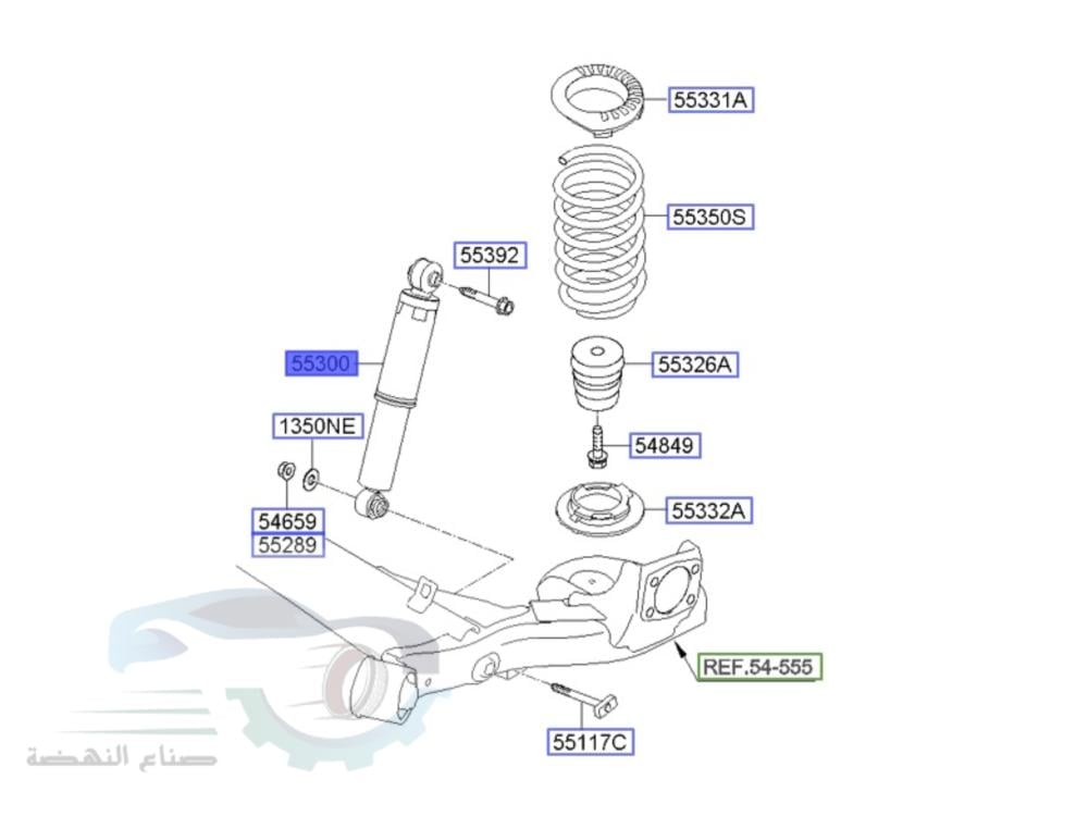 553001M300 مساعد خلفي اكسنت+سيراتو اصلي