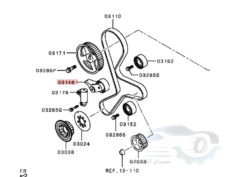 1145A079 رمان سير التوقيت ميتسوبيشي L200 دبل اصلي