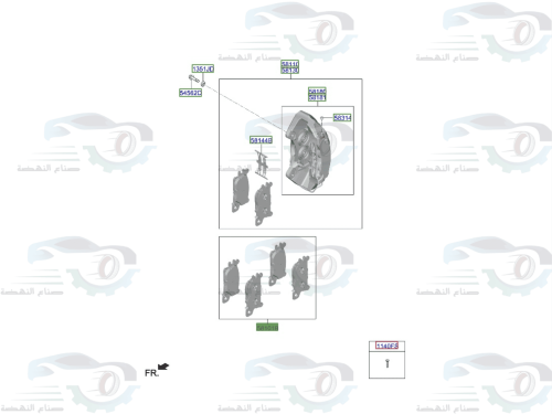 58101T1A00 فحمات فرامل امامي جنسس G80 اصلي