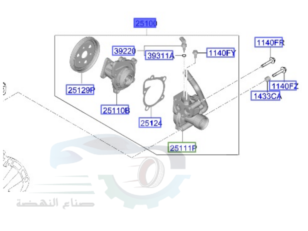 251002S000 طرمبة ماء سوناتا اصلي