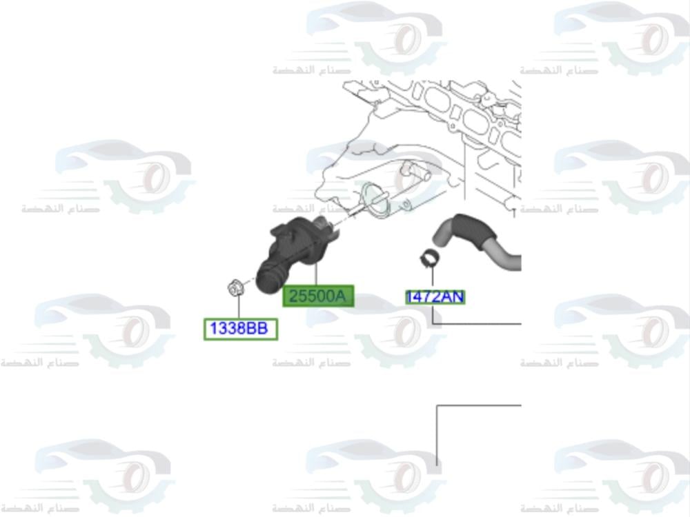 255002E085 بلف حرارة مع الكوع والحساس كونا اصلي