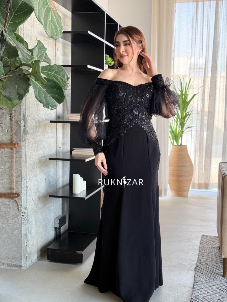 فستان سهرة ناعم كريب