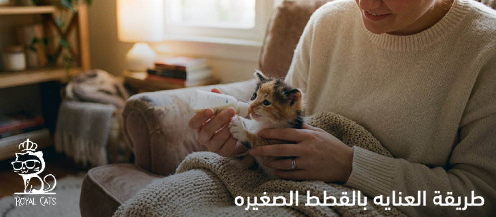 طريقة العنايه بالقطط الصغيره