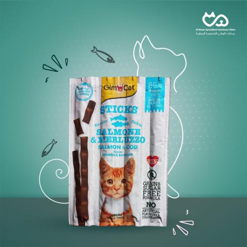 Sticks Salmon & Cod – 4PCS 20G (No Meat Ingredient...