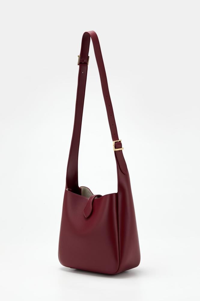 زجل - حقيبة دلو - مقبض واحد لون برقندي