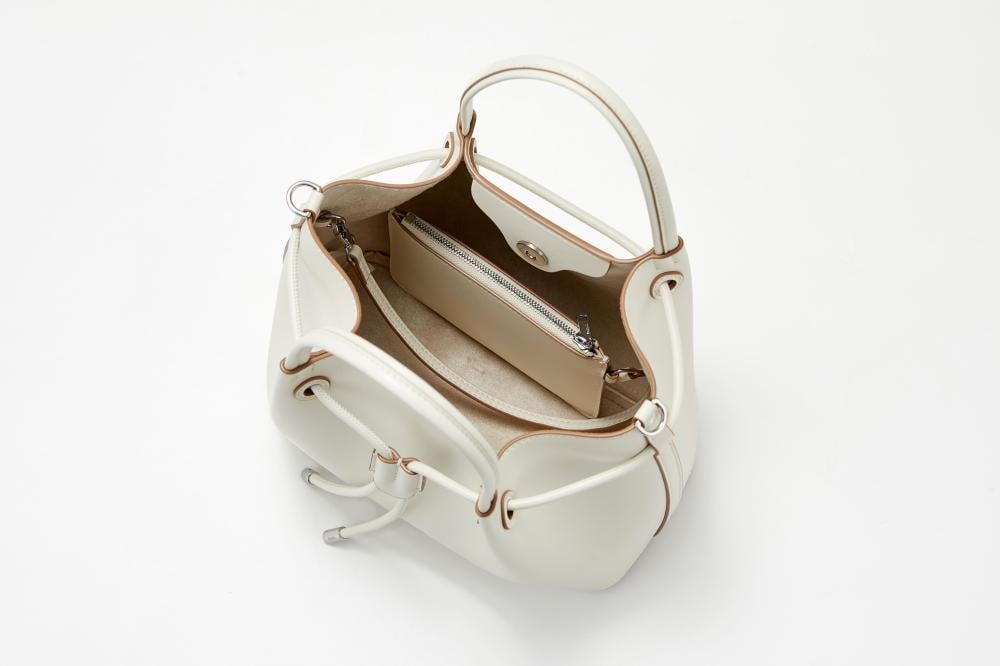 زجل - حقيبة دلو - مقبض واحد لون أبيض