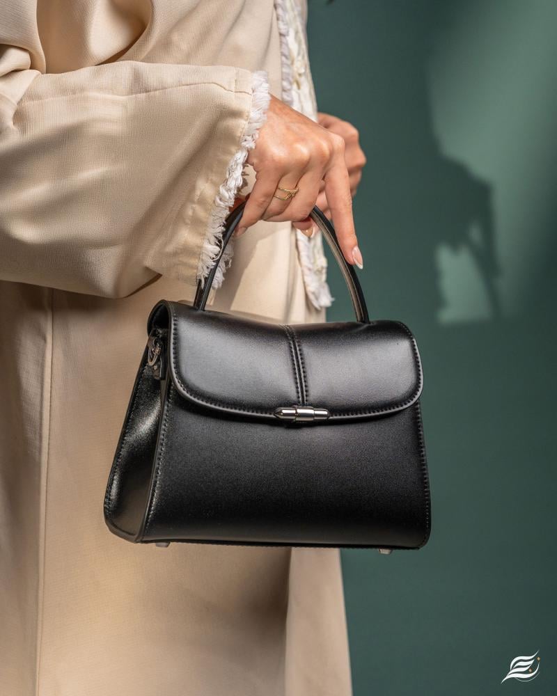 زجل - حقيبة قبض- مقبض واحد لون أسود