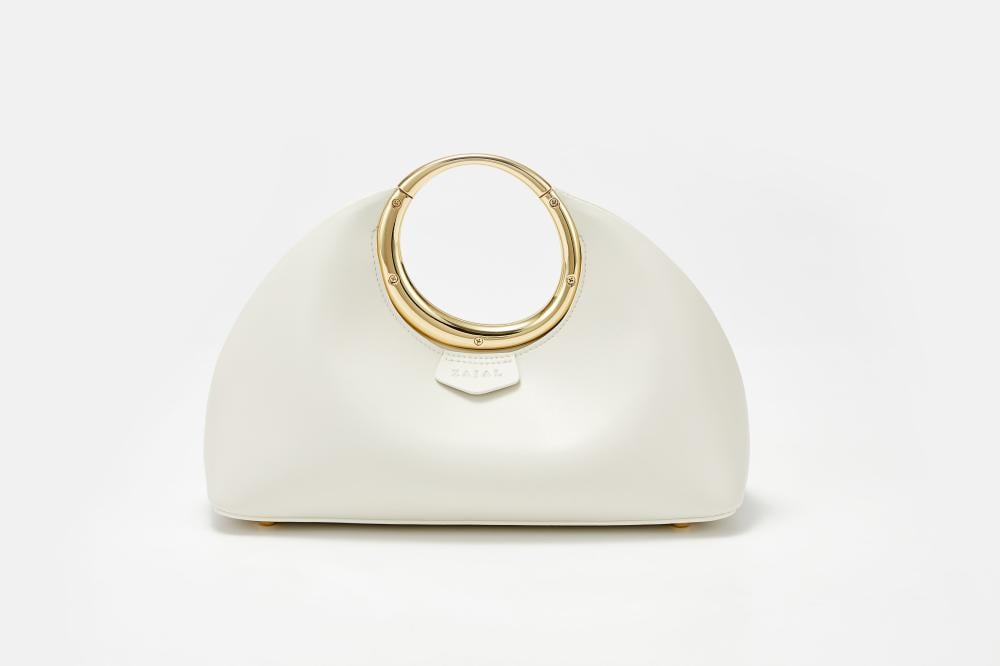 زجل - حقيبة كلاتش - مقبض واحد أبيض