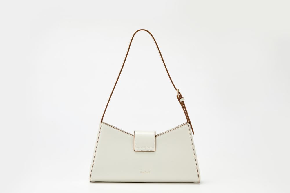 زجل - حقيبة كتف - مقبض واحد لون أبيض