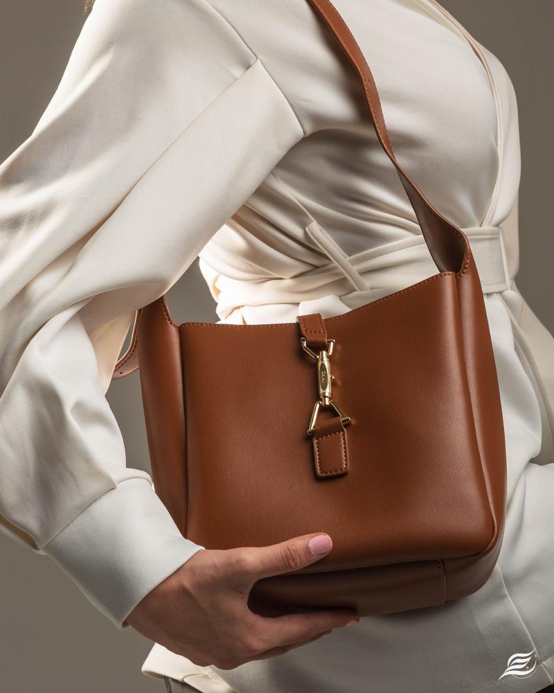 زجل - حقيبة دلو - مقبض واحد لون بني