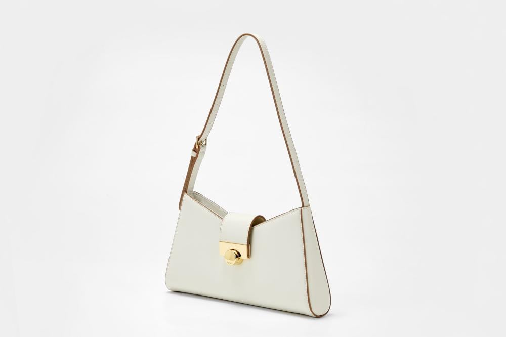 زجل - حقيبة كتف - مقبض واحد لون أبيض