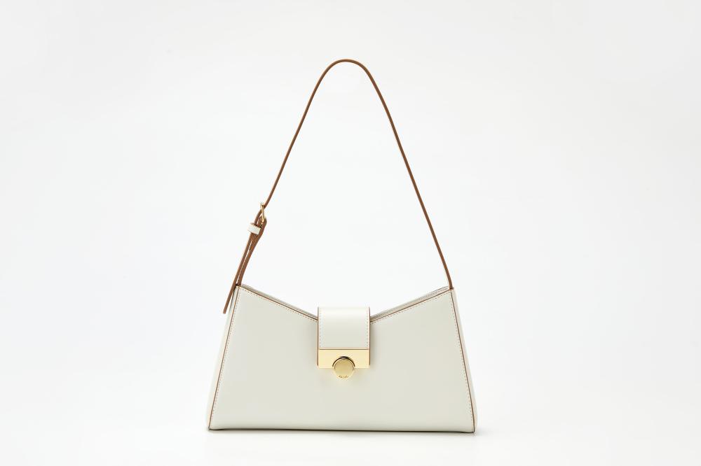 زجل - حقيبة كتف - مقبض واحد لون أبيض