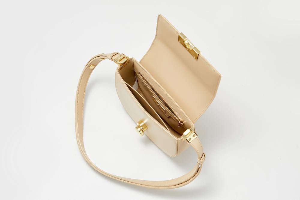 زجل -حقيبة كتف - مقبض واحد لون بيج