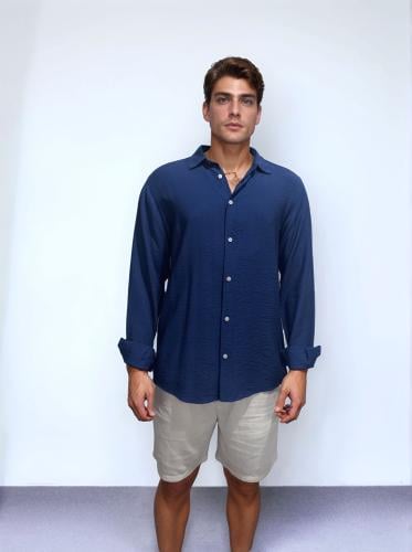 قميص كحلي-Navy blue Shirt