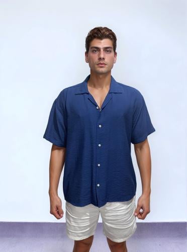 قميص كحلي قصير -Navy Shirt