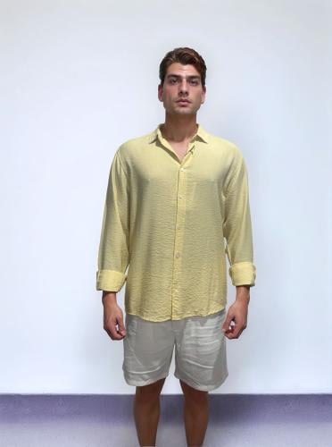 قميص اصفر فاتح-Light yellow Shirt