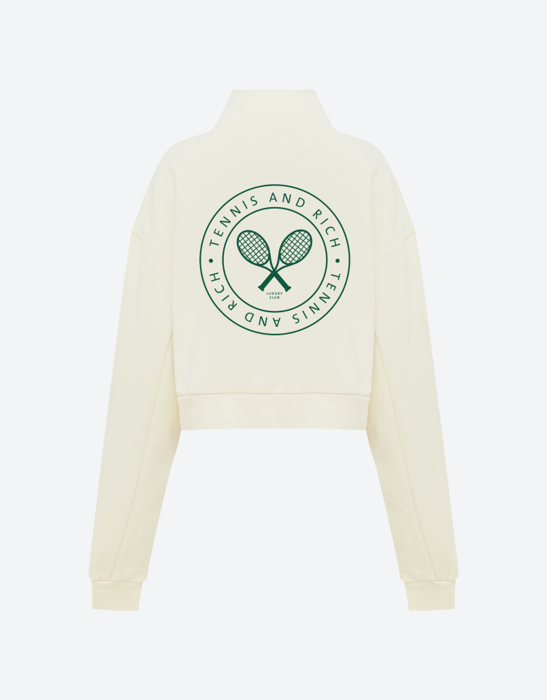 Off white Women's half zip Crew