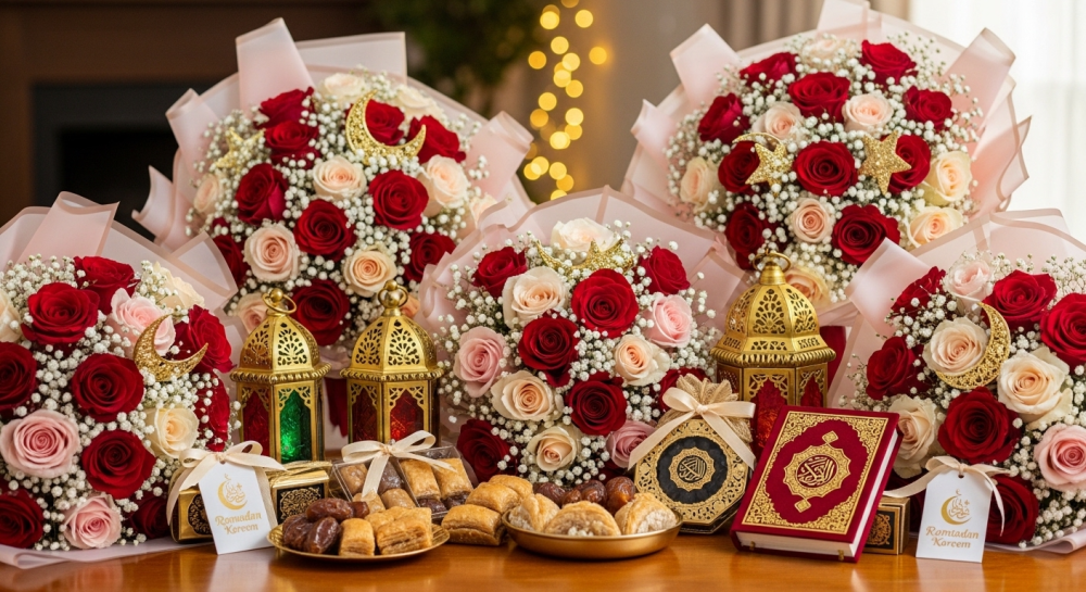 باقات ورد رمضان فاخرة | أفكار هدايا رمضانية 2026