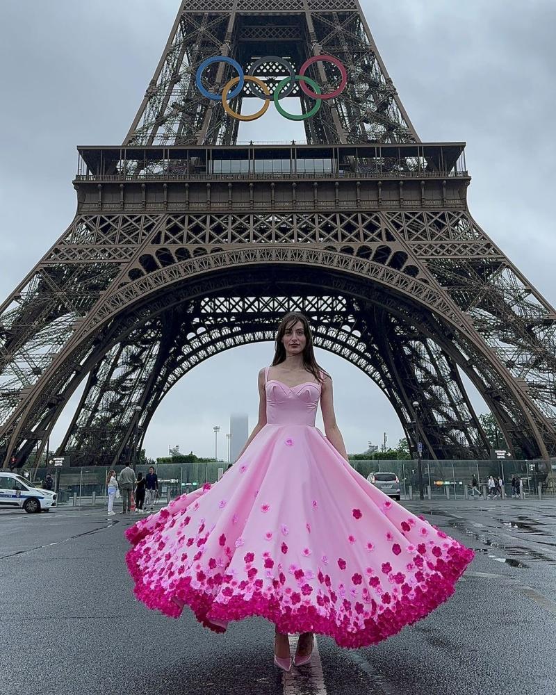 فستان زهور / الخامه كلفه ورود مبطنه