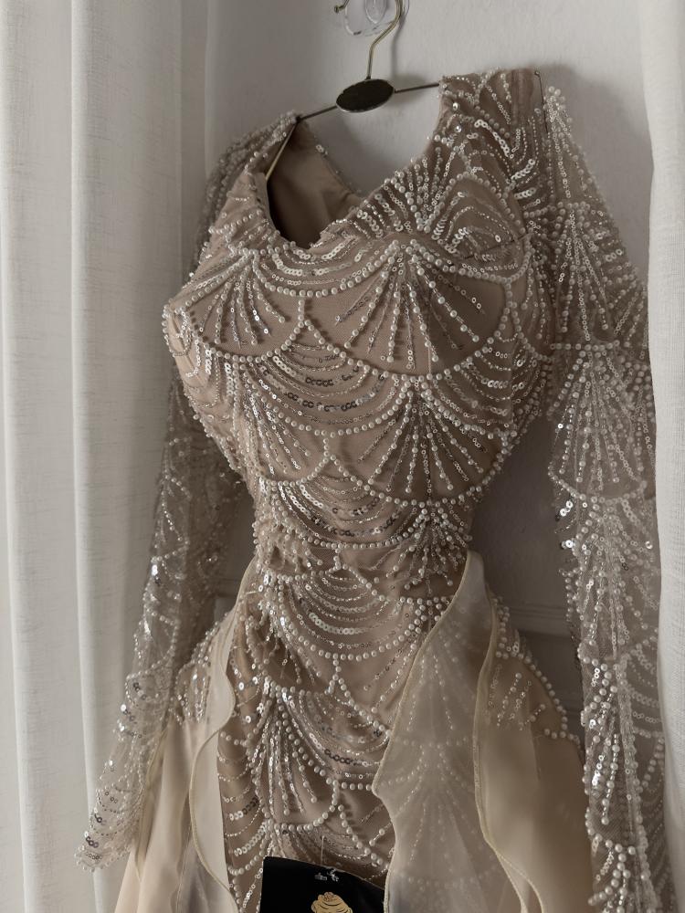 فستان سهره بيج فخم