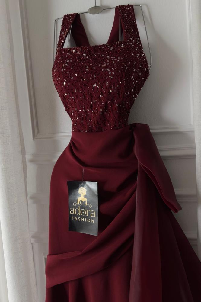 فستان سهره برغندي