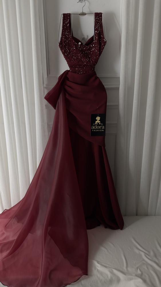 فستان سهره برغندي