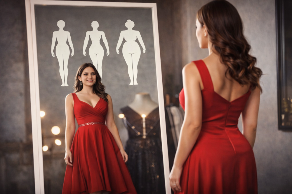 كيف تختارين فستان سهرة يبرز جمال قوامك ويمنحك إطلالة متوازنة؟