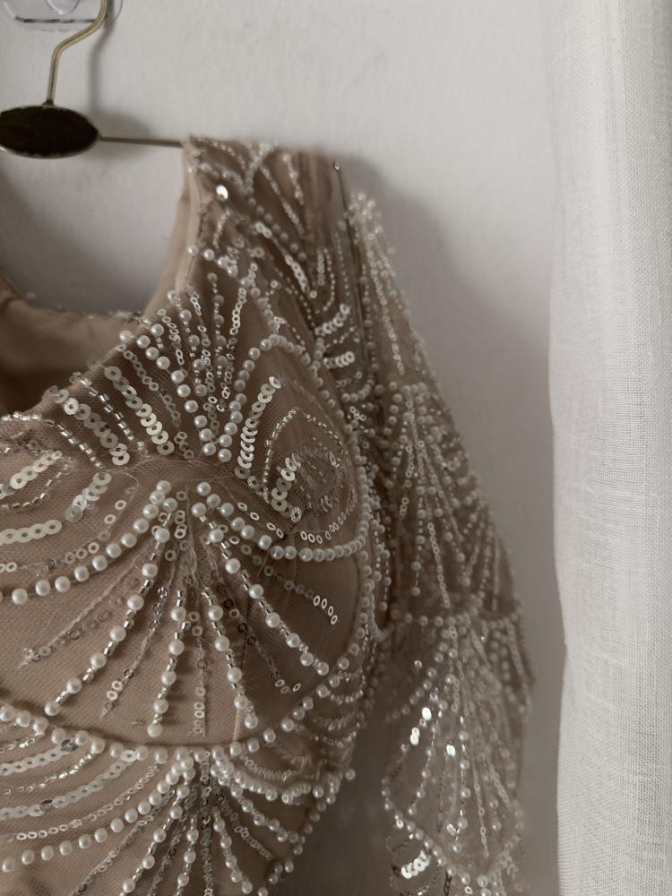 فستان سهره بيج فخم