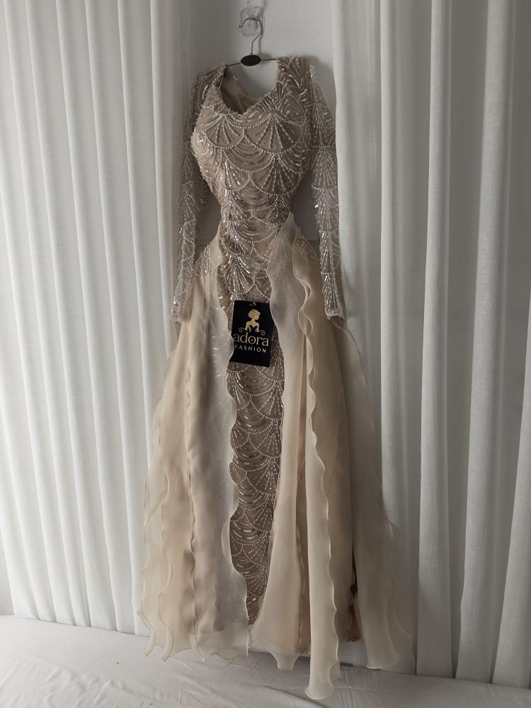 فستان سهره بيج فخم