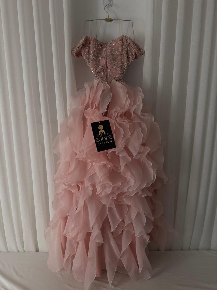 فستان سهره وردي فصوص