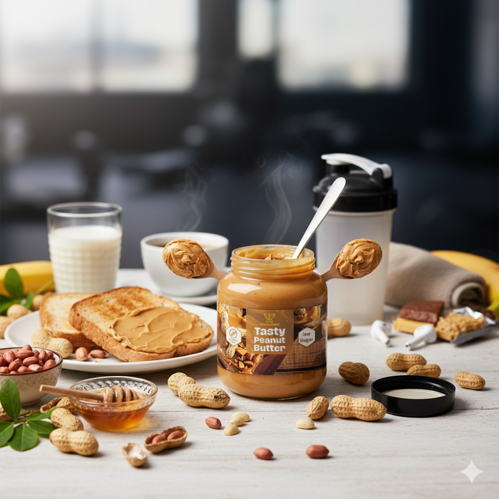 Healthy & Tasty Smooth Natural Peanut Butter - 375g - متجر أغذية عضوية في  الرياض مع توصيل سريع من روتورا