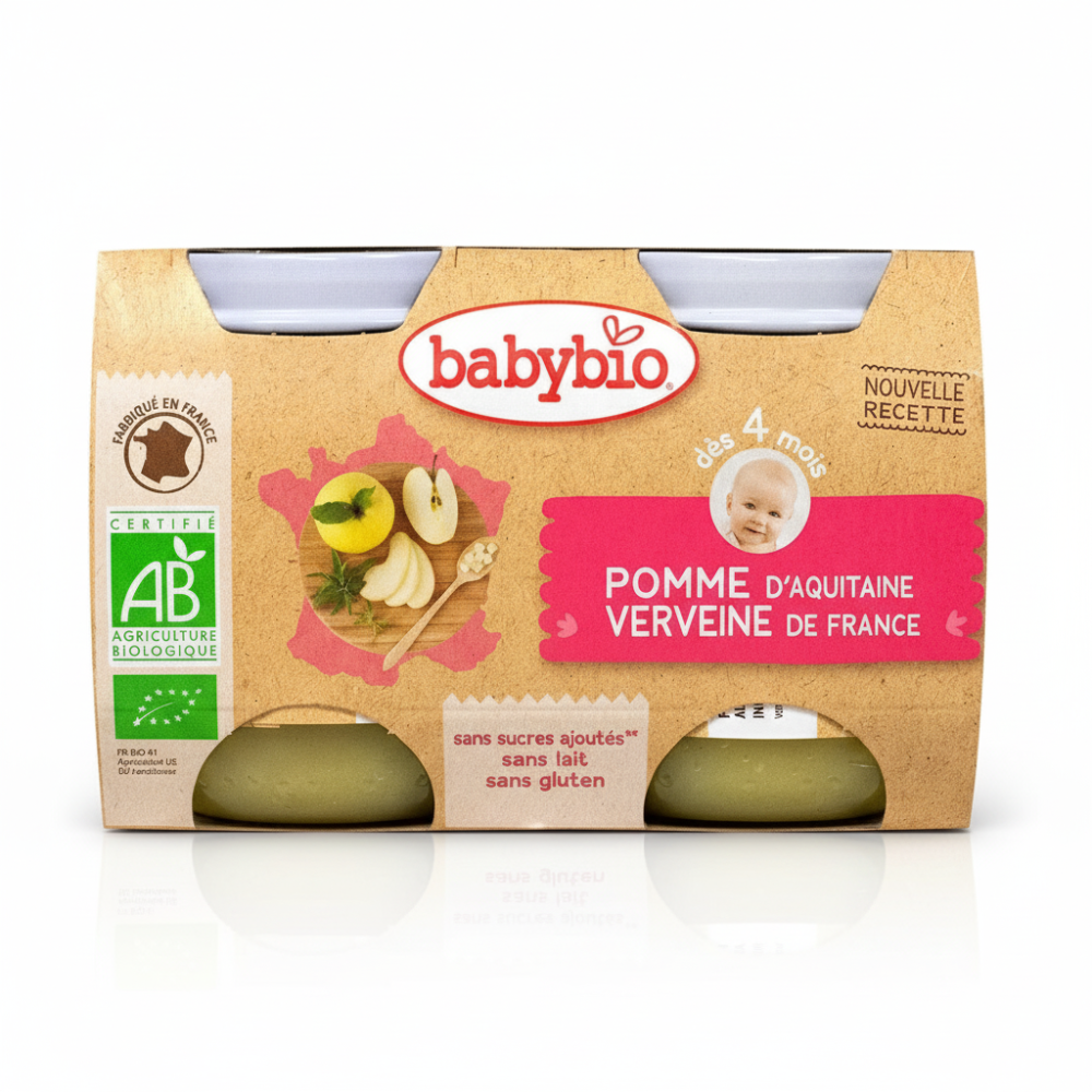 برطمان تفاح عضوي طازج بيبي بيو - 2×130 جم