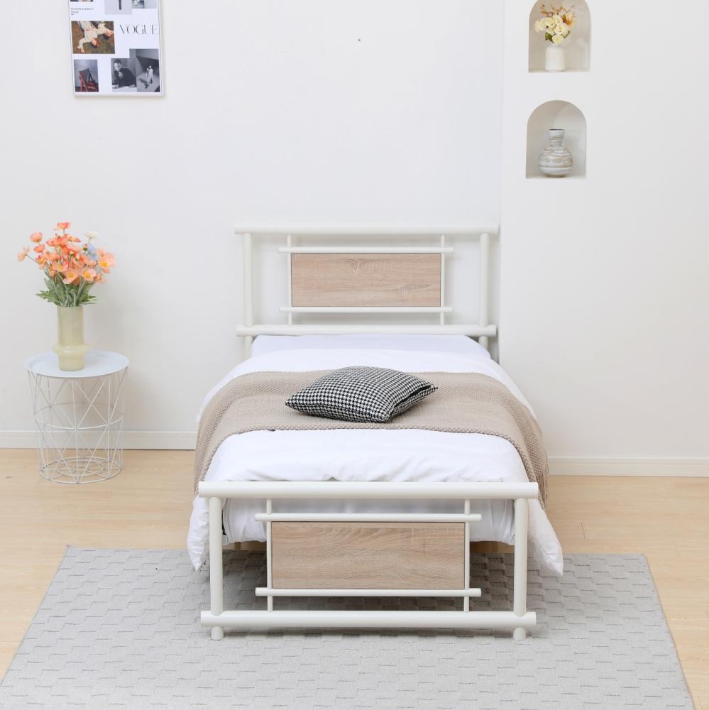 سرير حديد مودرن FMJ | بتطريز خشبيي